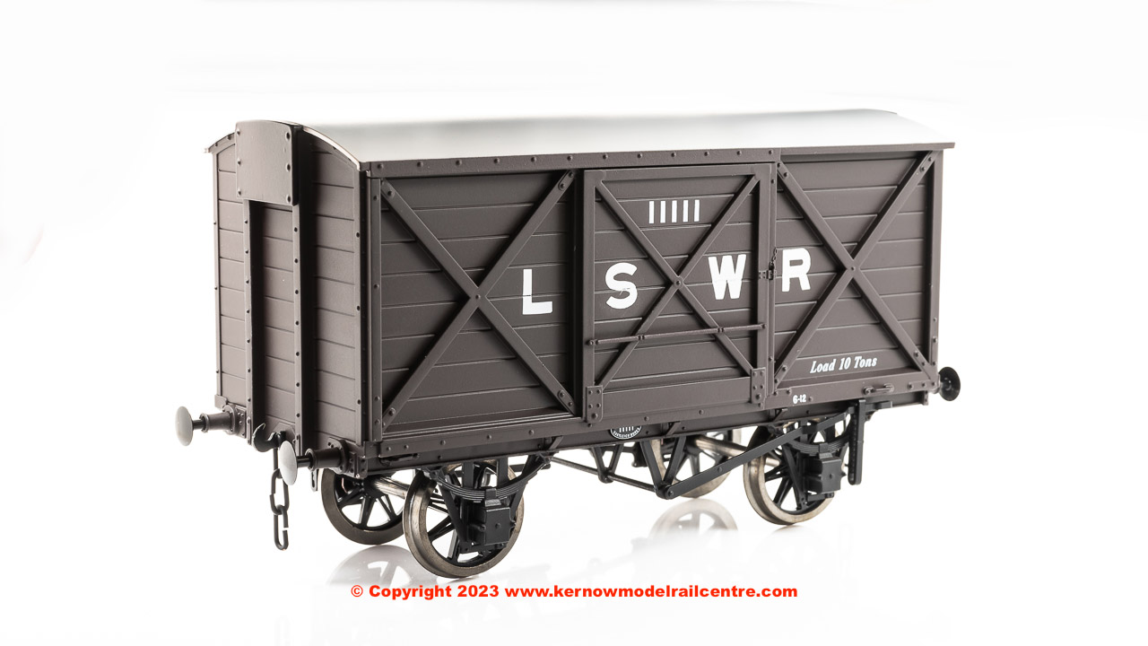 K7010A Kernow Models LSWR Diag 1410 Covered Van number 11111 in LSWR Brown livery - Era 2